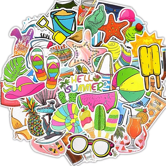 Other - 50 pcs New Cool 😎 Summer Arts 🎭 Crafts Stickers